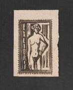 Ex libris Jo Bezaan voor tandarts  J.J.C. van Leeuwen, Verzenden, Ex libris, 1900 - 1949