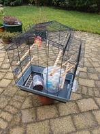 Vogelkooi met losse attributen., Ophalen of Verzenden, Metaal, Vogelkooi