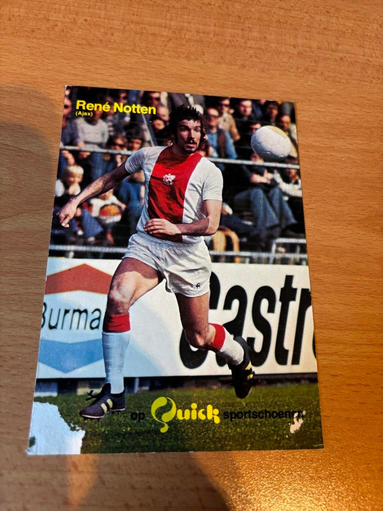 René Notten Ajax Spelerskaart - Quick Sportschoenen, Verzamelen, Ophalen of Verzenden, Zo goed als nieuw, Ajax, Spelerskaart
