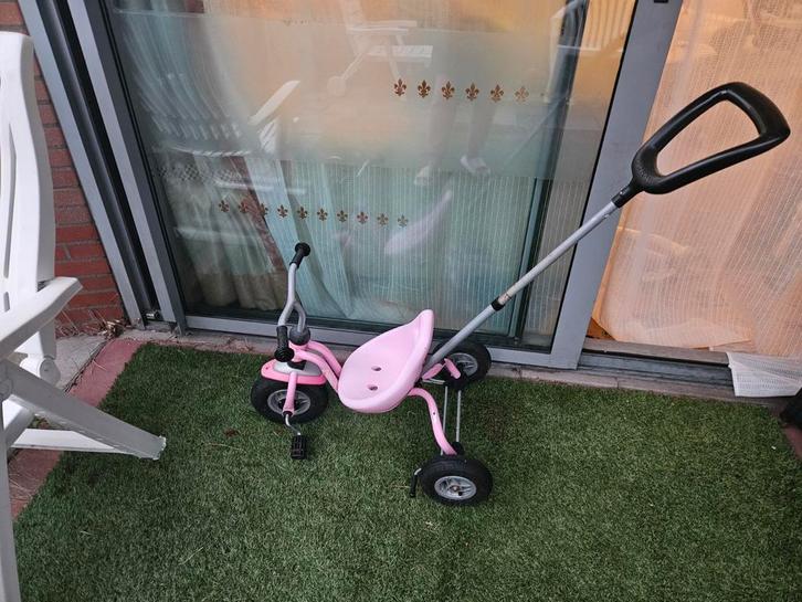Puky driewieler met duwstang - Roze, Fietsen en Brommers, Fietsen | Driewielers, Ophalen