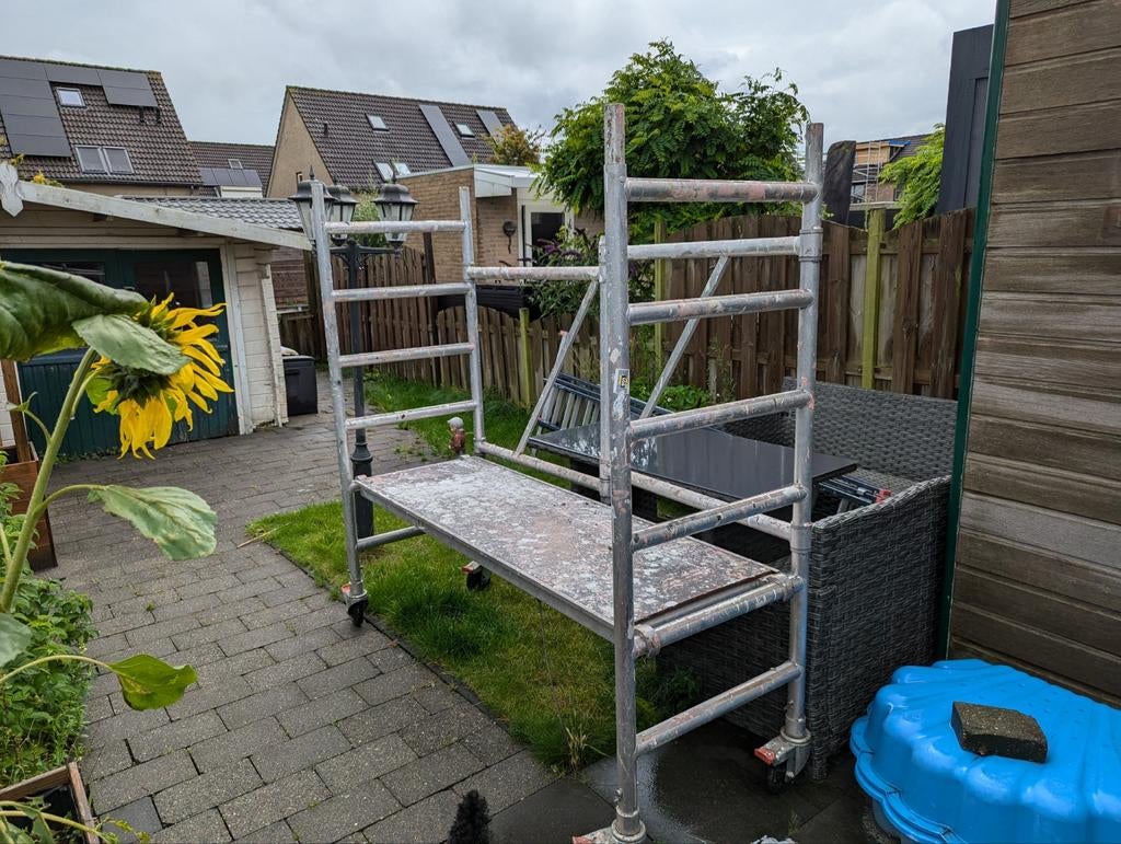 Kamersteiger te huur, Doe-het-zelf en Verbouw, Steigers, Ophalen, Rolsteiger of Kamersteiger, 5 meter of hoger