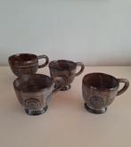Pottenbakkerij de Vuurvogel Milsbeek 4 kopjes, Huis en Inrichting, Ophalen of Verzenden, Zo goed als nieuw, Overige stijlen, Kop(pen) en/of Schotel(s)