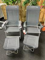 CRESPO kampeerstoelen met voetenbankjes NIEUW, Caravans en Kamperen, Kampeermeubelen, Ophalen, Nieuw, Campingstoel