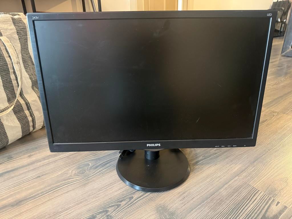 Philips 243V LED Monitor - Full HD Beeldscherm, Computers en Software, Monitoren, Full HD, Ophalen of Verzenden, 60 Hz of minder