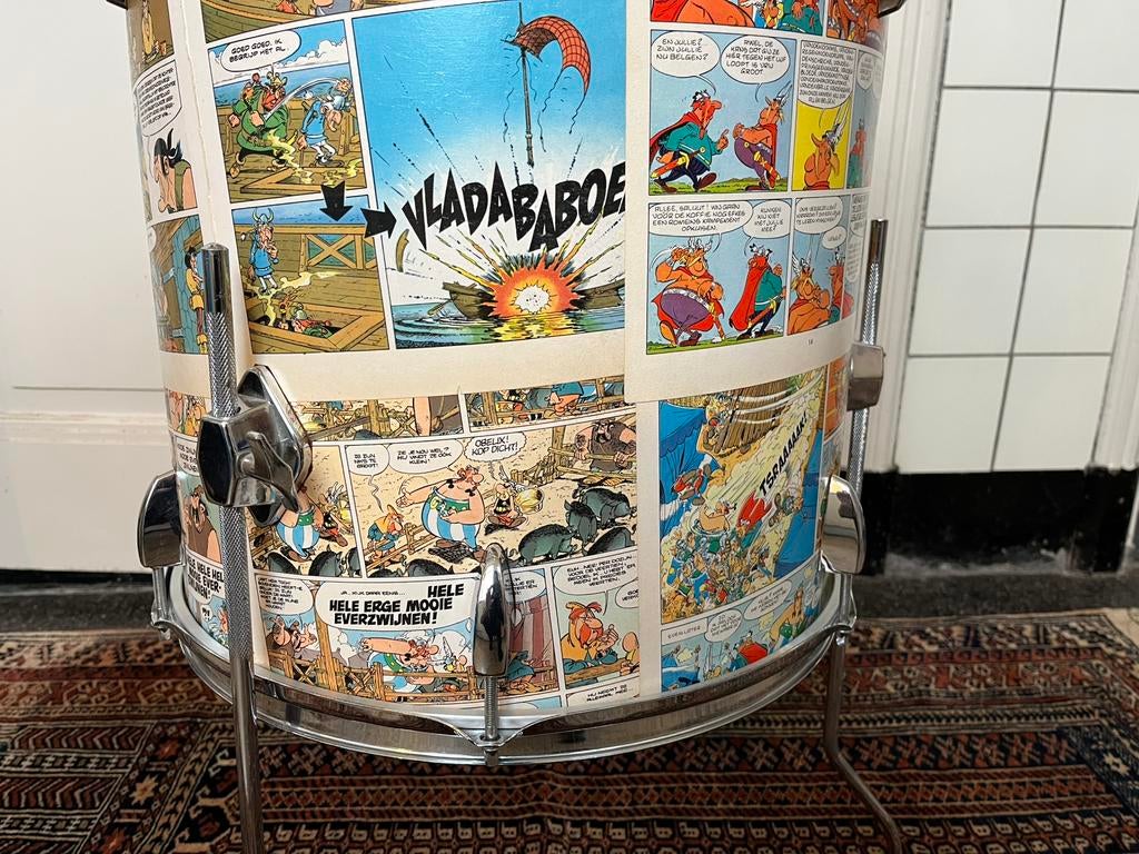 Floortom, Asterix Strip Wrap, Hayman ketel, 16”, +vernislaag, Ophalen, Gebruikt, Nvt, Trommel