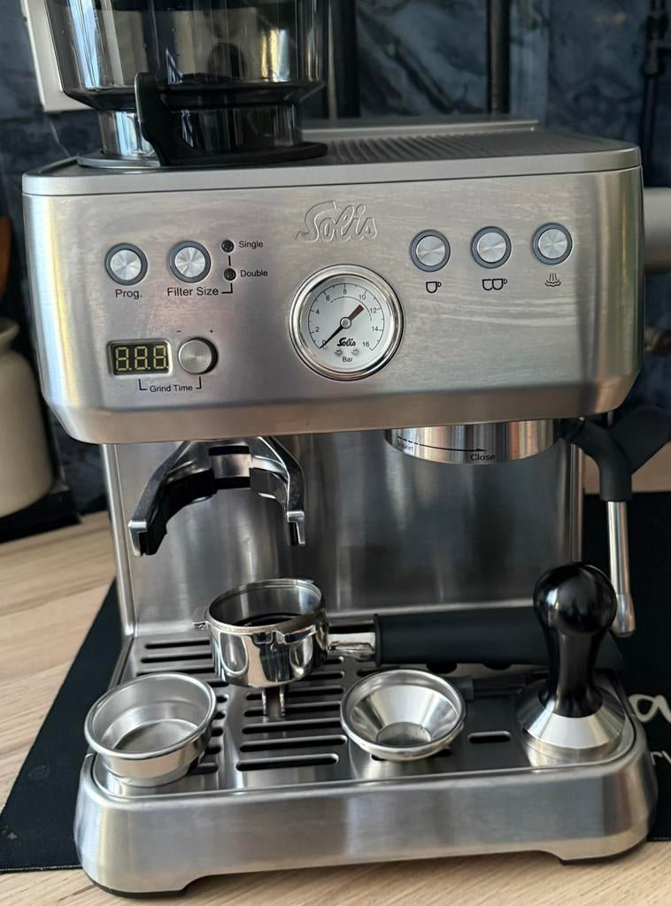 Solis espressomachine zgan, Ophalen, Espresso apparaat, Koffiebonen, Zo goed als nieuw