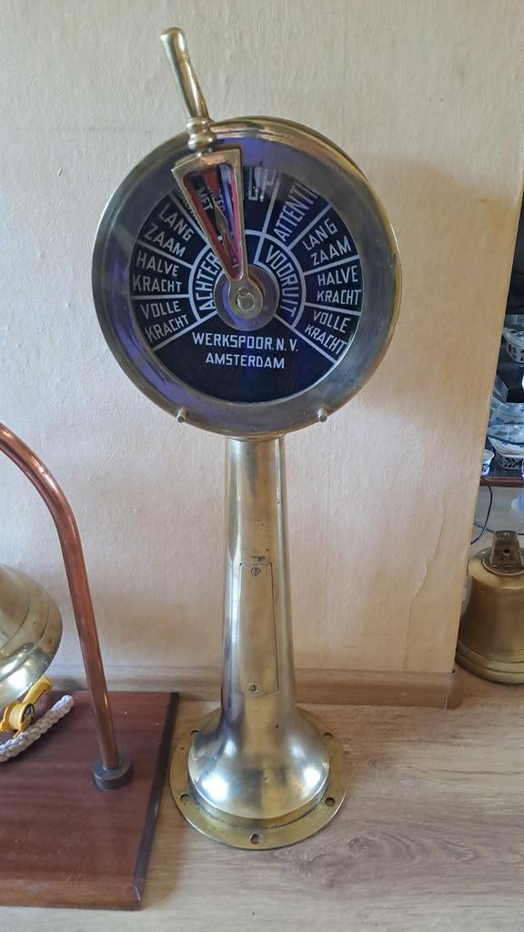 scheepstelegraaf WERKSPOOR NV AMSTERDAM, Verzamelen, Scheepvaart, Ophalen, Zo goed als nieuw, Motorboot, Kaart, Foto of Prent