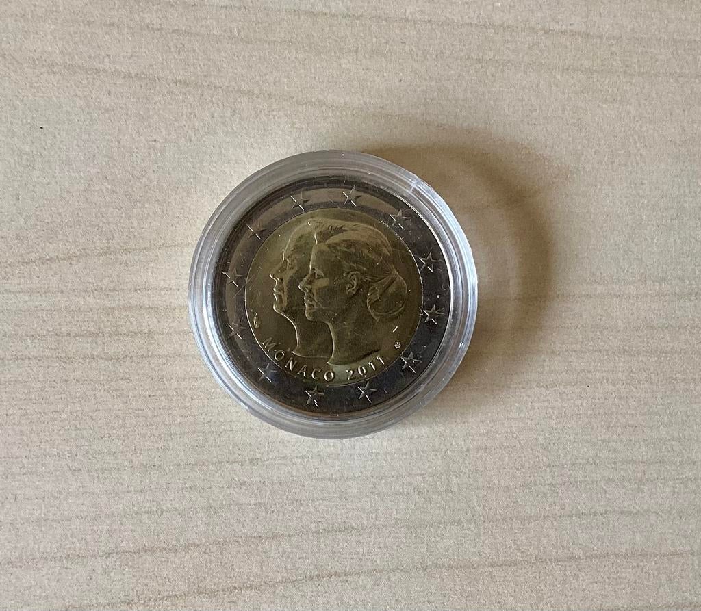 Monaco 2 euro 2011 Huwelijk UNC in capsule, Postzegels en Munten, Munten | Europa | Euromunten, Verzenden, Monaco, 2 euro, Losse munt