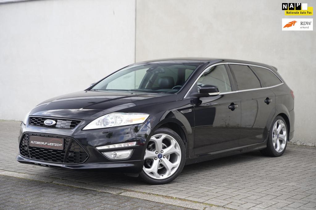 Ford Mondeo Wagon 2.0 Titanium S 240pk Automaat, Leder, Auto's, Gebruikt, Zwart, 4 cilinders, Mondeo