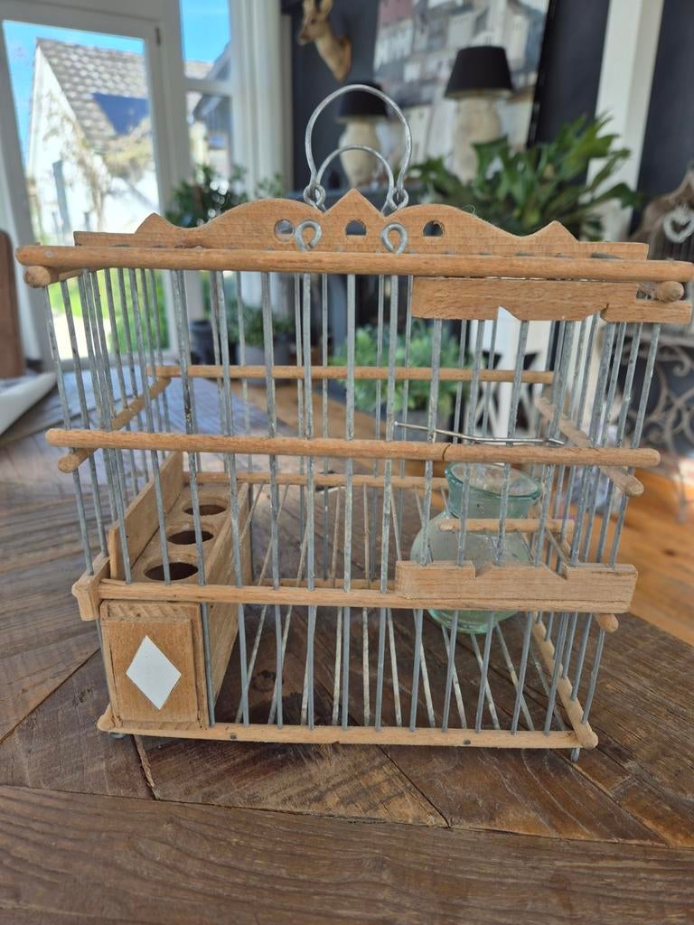 Spaans zangvogel kooitje, Dieren en Toebehoren, Vogels | Hokken en Kooien, Ophalen, Hout, Vogelkooi