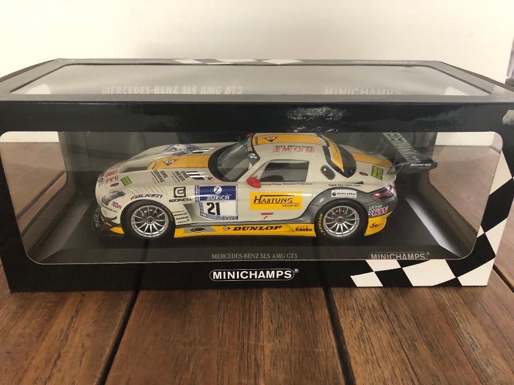 Minichamps Mercedes SLS AMG GT3 #21 24H Nürburgring 2013, Ophalen of Verzenden, Zo goed als nieuw, Auto, MiniChamps