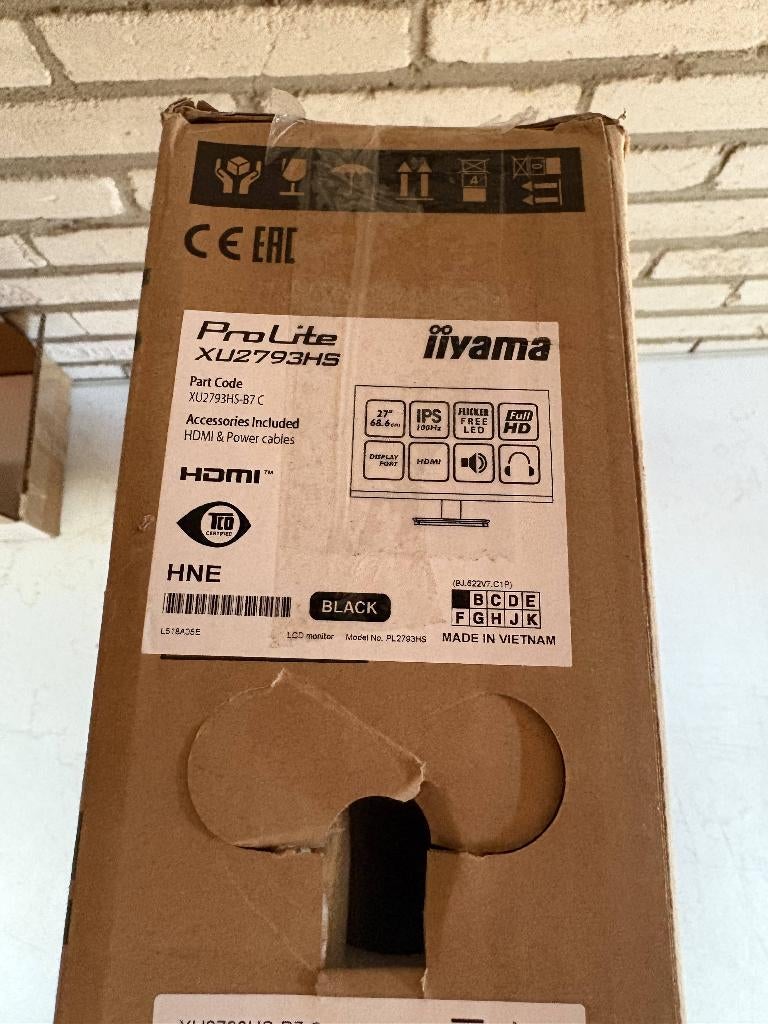 iiyama ProLite XU2793HS-B7 - 27 inch - Full HD - IPS, IPS, Nieuw, Full HD, Ophalen of Verzenden