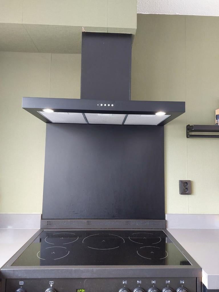 Bertazoni afzuigkap 90cm breed + schouwwand 89,5x70cm, Witgoed en Apparatuur, Afzuigkappen, Ophalen, Wandschouwkap, Zo goed als nieuw