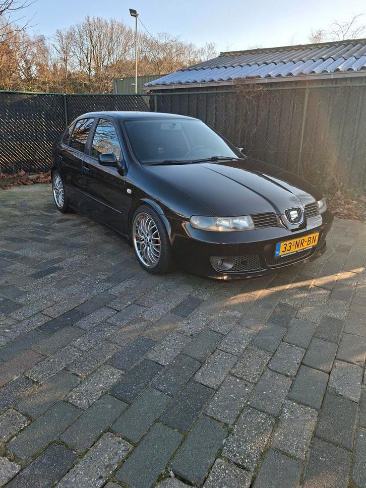 Seat Leon 1.8 20VT Cupra R 2004 Zwart, Auto's, Seat, Bedrijf, Leon, ABS, Airbags, Airconditioning, Bluetooth, Boordcomputer, Centrale vergrendeling