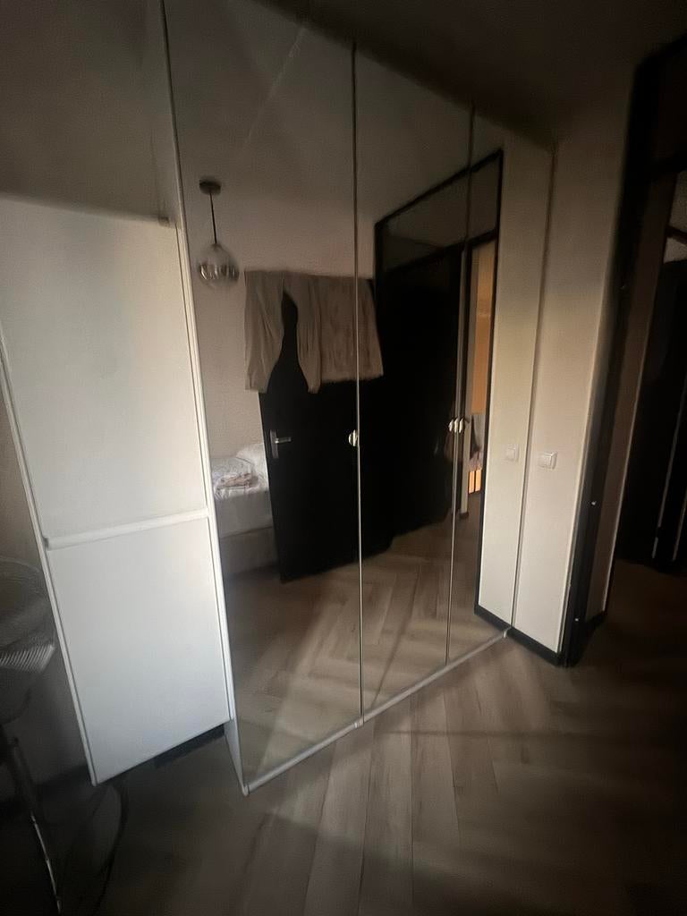 Pax kast met spiegel deuren, Gebruikt, 200 cm of meer, 150 tot 200 cm, Ophalen of Verzenden