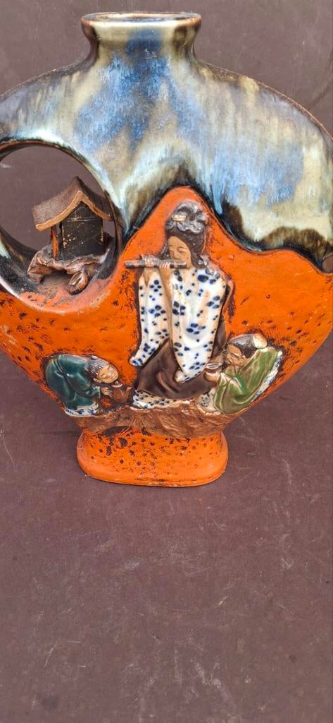 Japanse sumida gawa moon vase, Antiek en Kunst, Ophalen of Verzenden