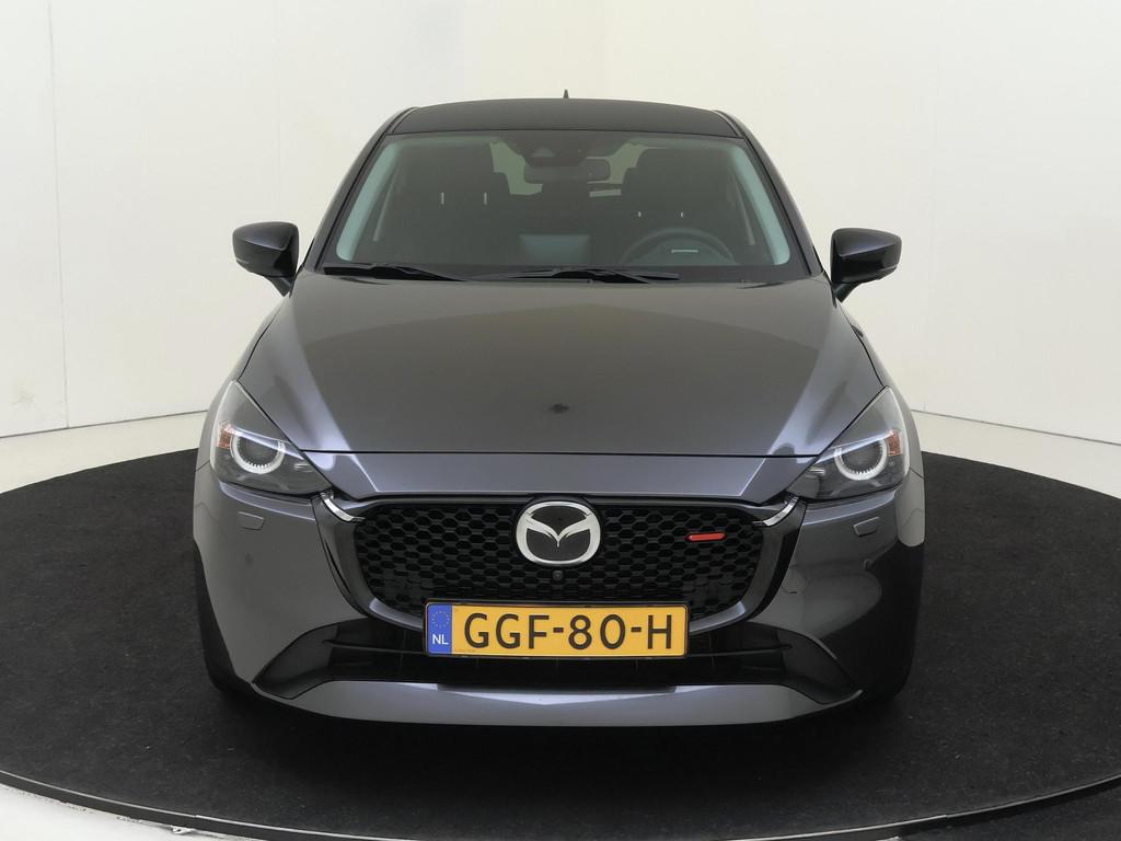 Mazda 2 1.5 e-SkyActiv-G 90 Homura Aka | airco automatisch |, Auto's, Mazda, Gebruikt, 4 cilinders, LED verlichting, Leder en Stof