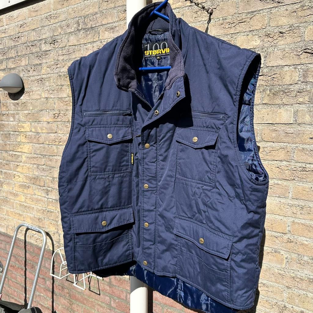 Stōrvik Heren bodywarmer 3 XL, Kleding | Heren, Bodywarmers, Ophalen of Verzenden, Gedragen, Overige maten, Blauw