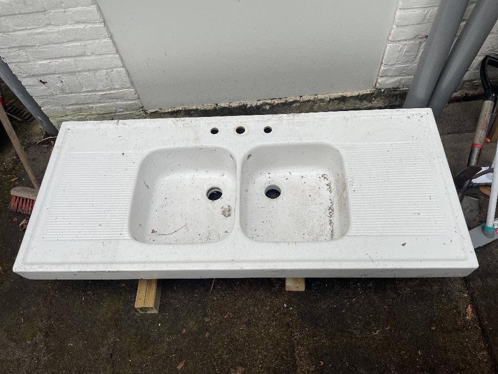 Vintage Franse wasbak, Ophalen, Gebruikt, Wastafel