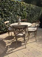 Prachtige zware bistro tuinset, Ophalen, 4 zitplaatsen, Gebruikt, Tuinset