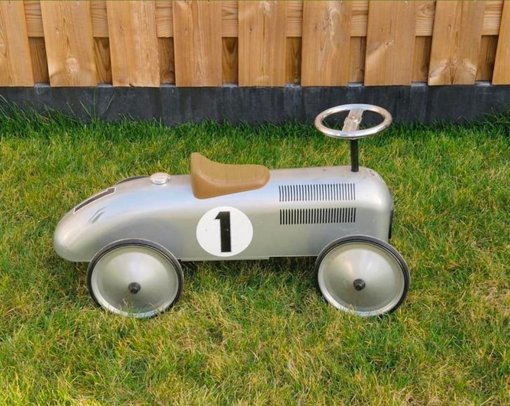 Retro Roller loopauto zilverkleur design, Ophalen