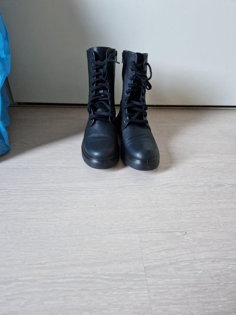 Leren veter boots  maat 41 kort gedragen, Ophalen of Verzenden