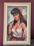 Schilderij Zigeunerin - Torino, Antiek en Kunst, Kunst | Schilderijen | Klassiek, Ophalen of Verzenden