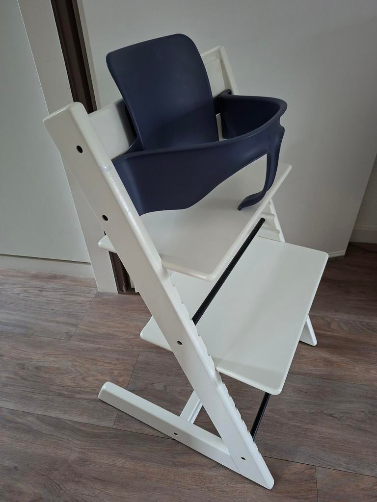 kinderstoel stokke tripp trapp met babyset, Ophalen, Gebruikt, Meegroeistoel