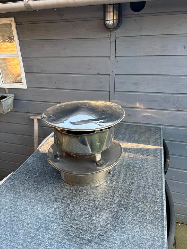 Trekkap RVS 20cm voor schoorsteen, Huis en Inrichting, Haarden, Gebruikt, Overige soorten, Ophalen