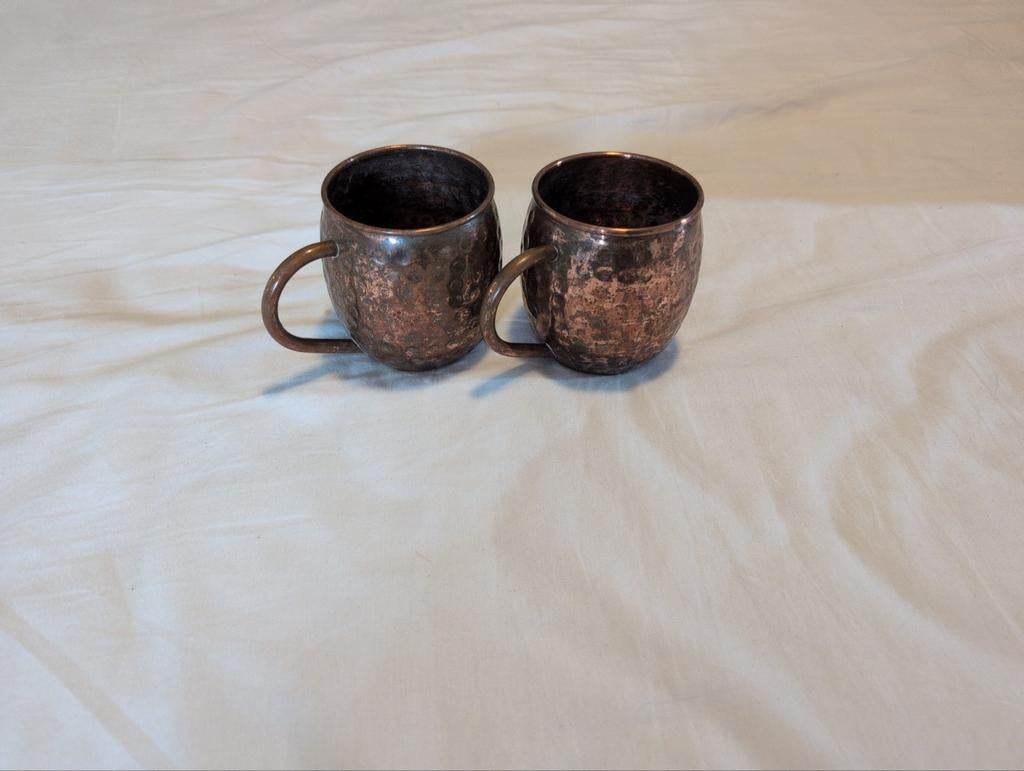 2 koperen Moscow Mule mokken, Ophalen of Verzenden