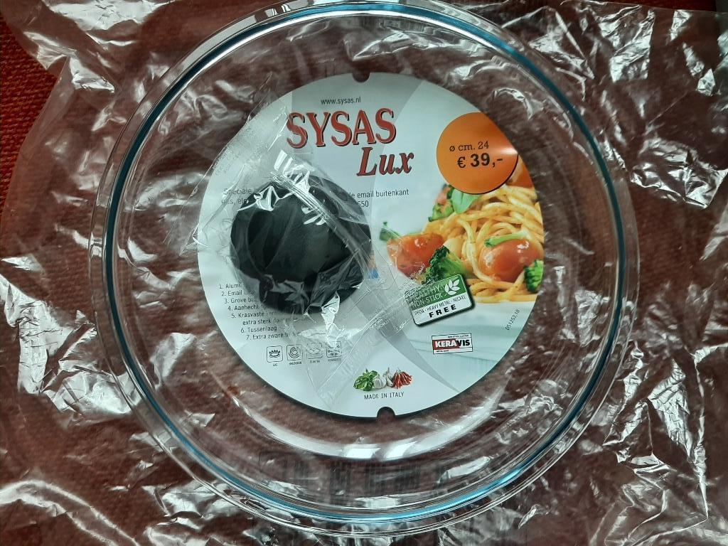 Glazen deksel Sysas NIEUW, Ophalen of Verzenden, Nieuw, Glas, Pot, Bus of Blik