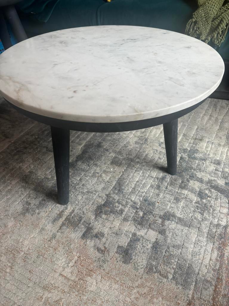 Marmer salon tafel, Tuin en Terras, Ophalen, Zo goed als nieuw, Rechthoekig, Hout