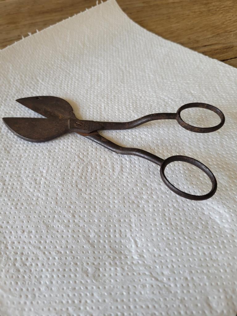 Antiek ijzeren lontenknipper, kaarslont, F.Herder Solingen., Antiek en Kunst, Antiek | Gereedschap en Instrumenten, Ophalen of Verzenden