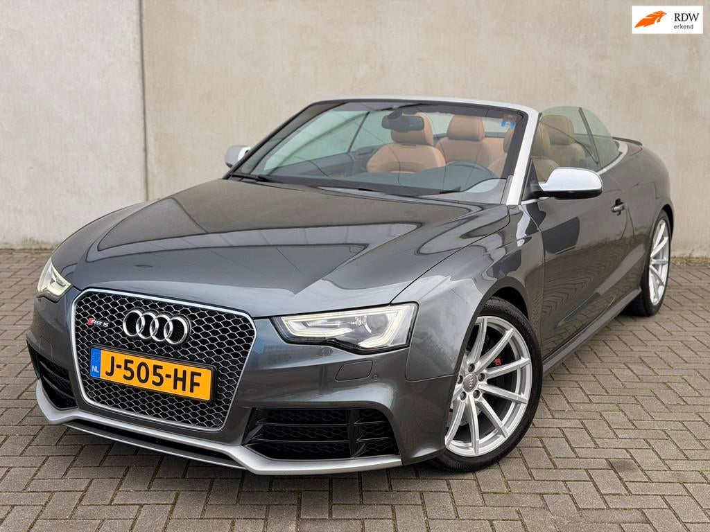Audi RS5 Cabriolet 4.2 FSI Quattro Exclusive Cognac leder Ca, Auto's, Automaat, Euro 5, Gebruikt, 8 cilinders
