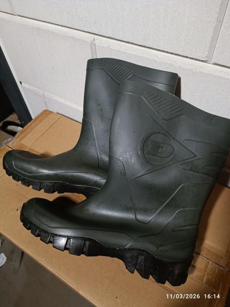 Dunlop regenlaarzen maat 44 zo goed als nieuw, Ophalen, Overige kleuren, Dunlop, Regenlaarzen