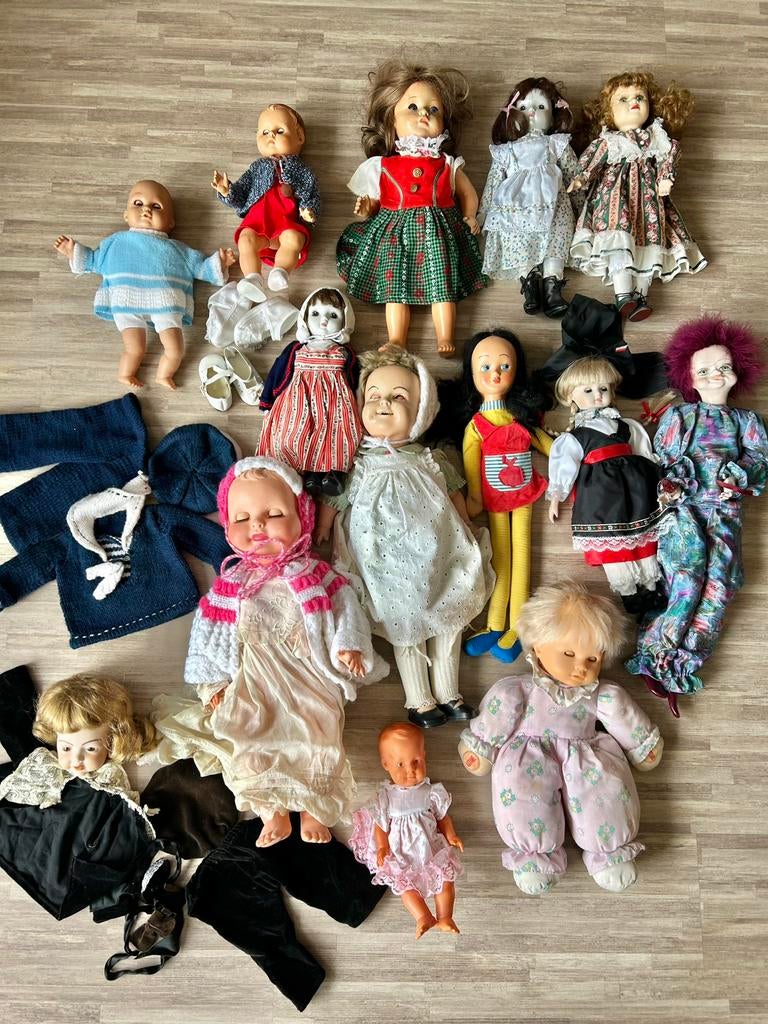 Vintage antieke poppen porselein zeldzame poppen, Verzamelen, Poppen, Ophalen of Verzenden, Gebruikt, Pop