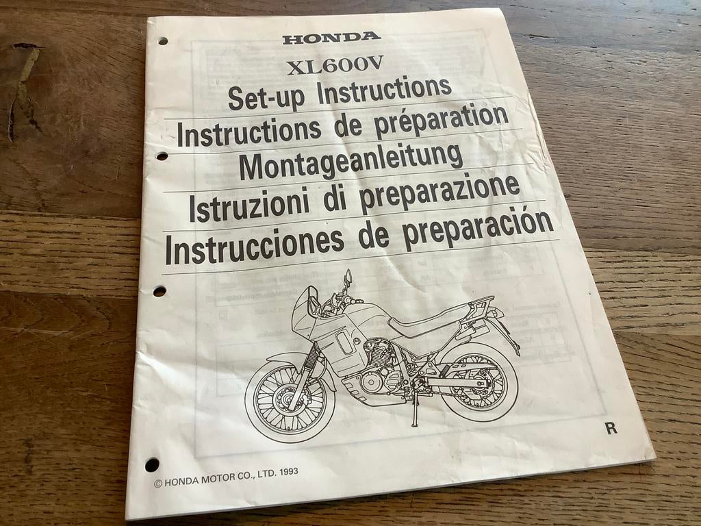 Honda XL600V Handleiding - Origineel 1993., Motoren, Handleidingen en Instructieboekjes, Honda, Verzenden