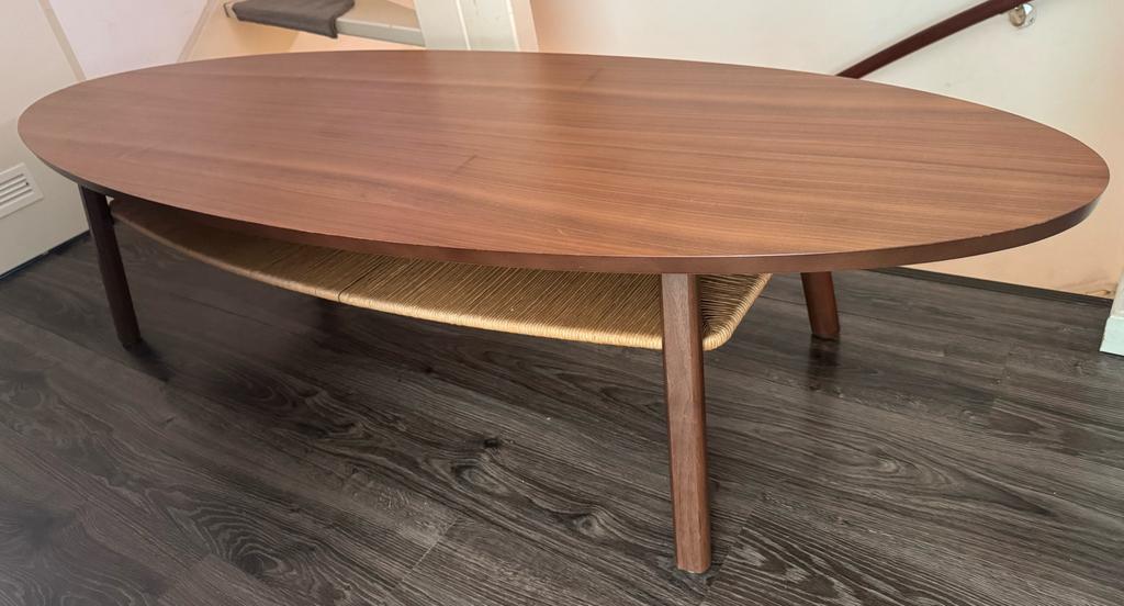 Ikea salontafel STOCKHOLM, 100 tot 150 cm, Zo goed als nieuw, Rechthoekig, 50 tot 100 cm