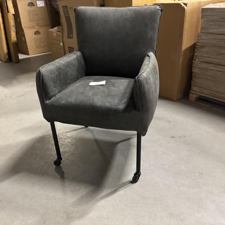 Magazijnopruiming! Losse eetkamerstoel Otto Wildeboer, Huis en Inrichting, Stoelen, Nieuw, Eén, Metaal, Stof, Overige materialen