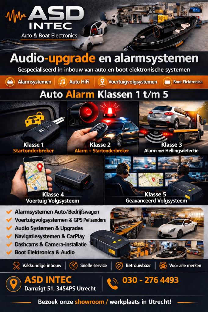 🚗 Klasse 3, 4 & 5 Alarm Inbouwen | SCM Auto Alarm + TV01, Auto diversen, Ophalen, Nieuw