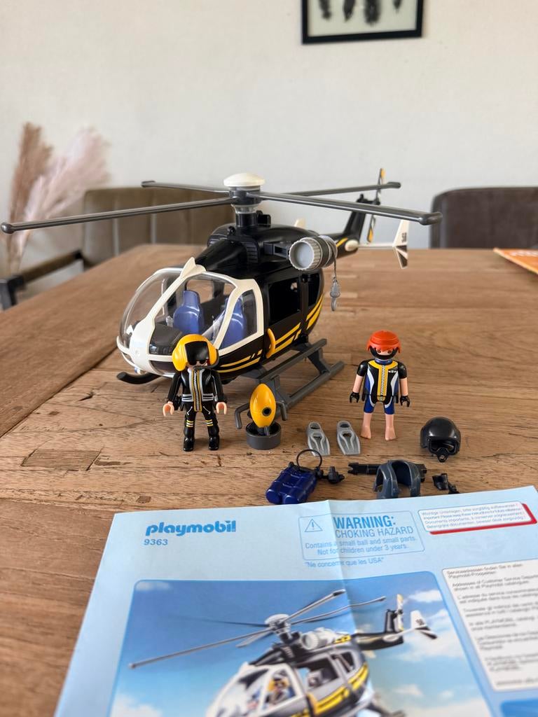 Playmobil 9363 City Action Helikopter, Ophalen of Verzenden, Zo goed als nieuw, Complete set