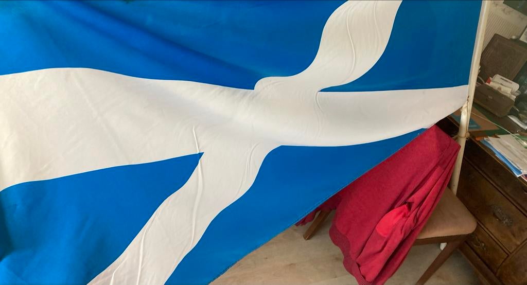 Schotse vlag met stok, Ophalen of Verzenden