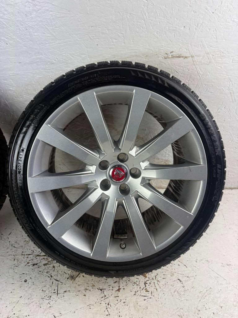 Originele Jaguar S-Type F-Type velgen 19" 5x108 winter XF XK, Gebruikt, 275 mm, Banden en Velgen, Niet ingevuld