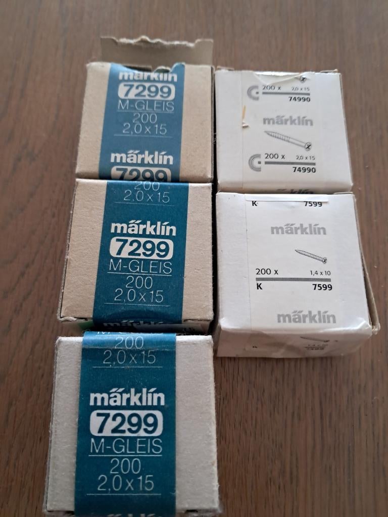 MARKLIN 7299 7599 EN 74990 SCHROEVEN, Ophalen of Verzenden, Nieuw, Gehele gezicht