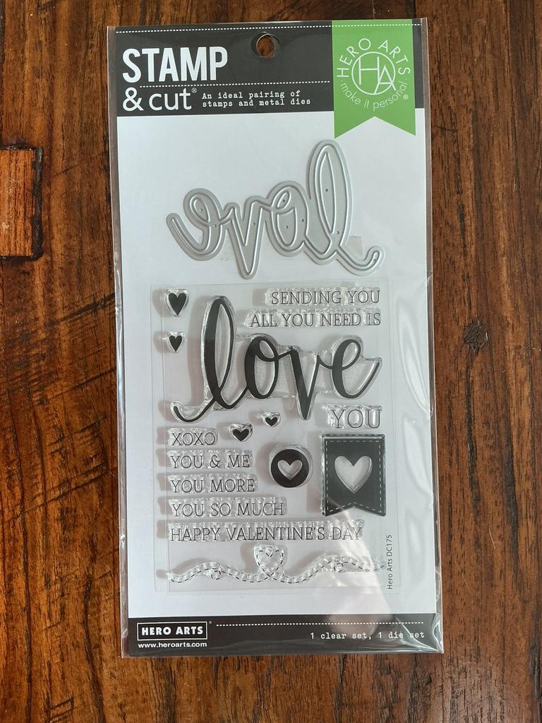 Hero Arts clearstamp en snijmal Love NIEUW, Hobby en Vrije tijd, Ophalen of Verzenden, Nieuw, Clearstamp