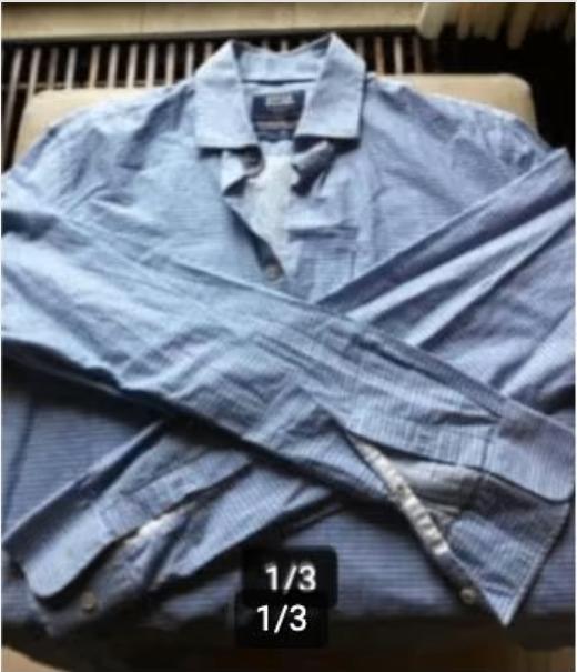 Heren overhemd merk River Woods mt L blauw, Kleding | Heren, Overhemden, Blauw, Ophalen of Verzenden, Zo goed als nieuw, Halswijdte 41/42 (L)