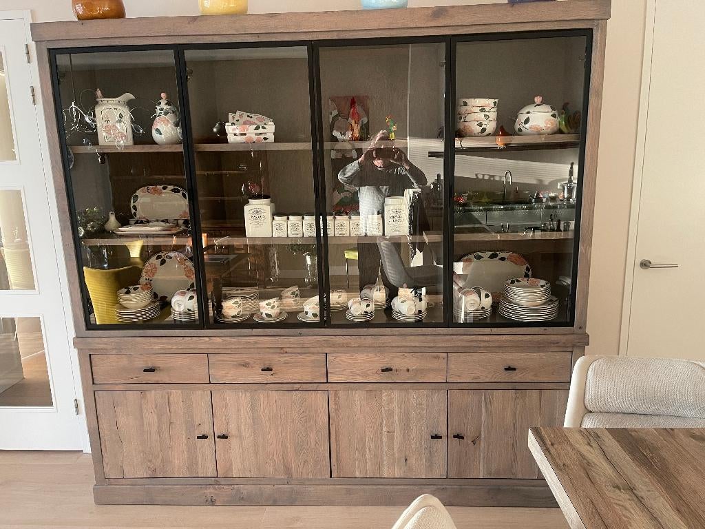 buffetkast, Ophalen, Met deur(en), 200 cm of meer, Eikenhout