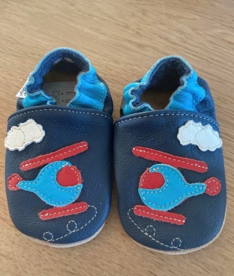 Nieuwe Hobea Germany babyslofjes maat 16/17 met helikopter, Slofjes, Ileap, Ilse@ileap.nl, Nieuw
