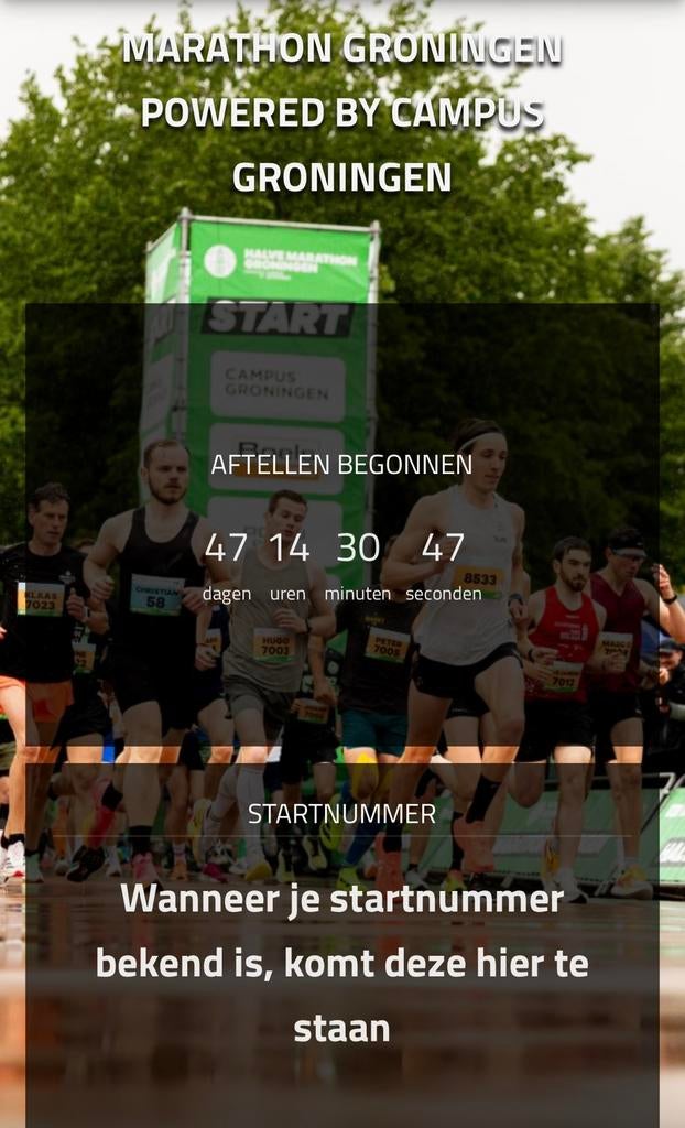 Hele Marathon Groningen (19 april met naam overschrijven), Tickets en Kaartjes, Evenementen en Festivals, Eén persoon