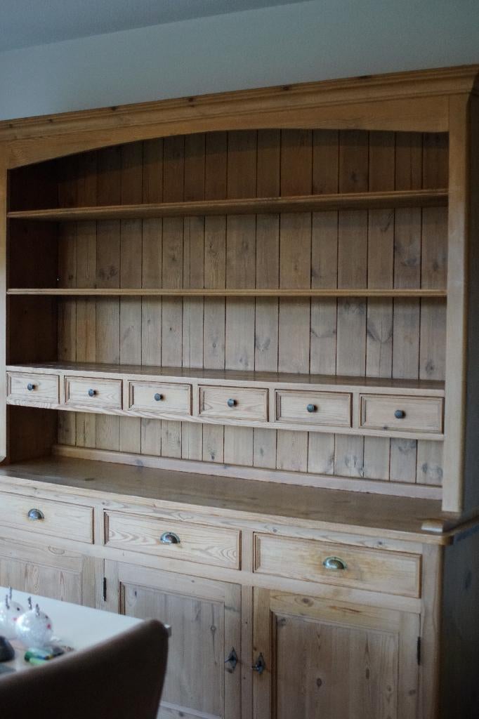 Bordenkast, Ophalen, Gebruikt, 170 cm of meer, Grenenhout